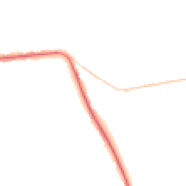 Night-time road noise heatmap for PE14 0DX
