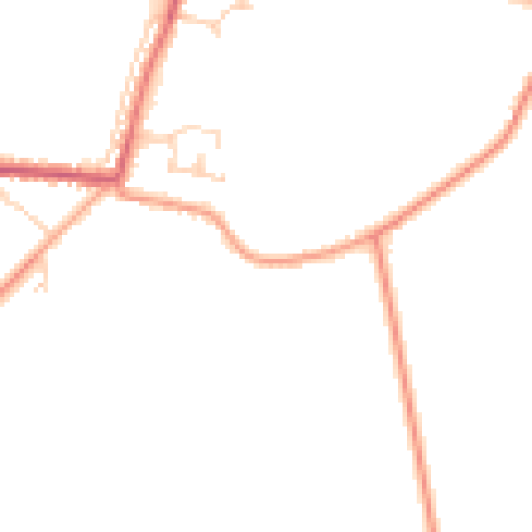 Daytime road noise heatmap for PE14 0HQ