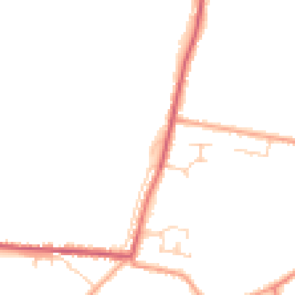Daytime road noise heatmap for PE14 0JA