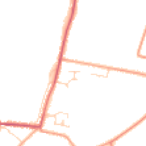 Daytime road noise heatmap for PE14 0JH