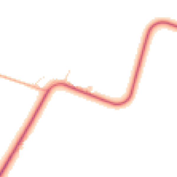 Daytime road noise heatmap for PE14 0LD