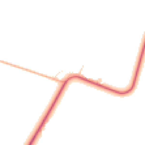 Daytime road noise heatmap for PE14 0NB