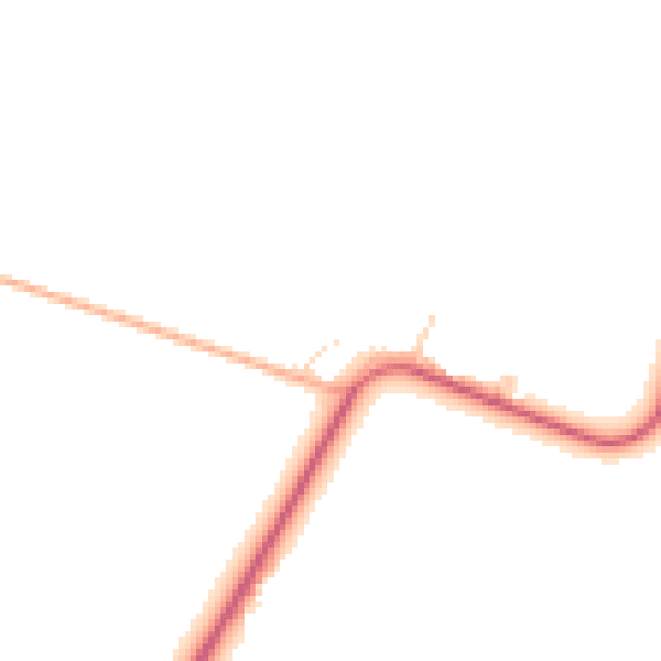 Daytime road noise heatmap for PE14 0NG