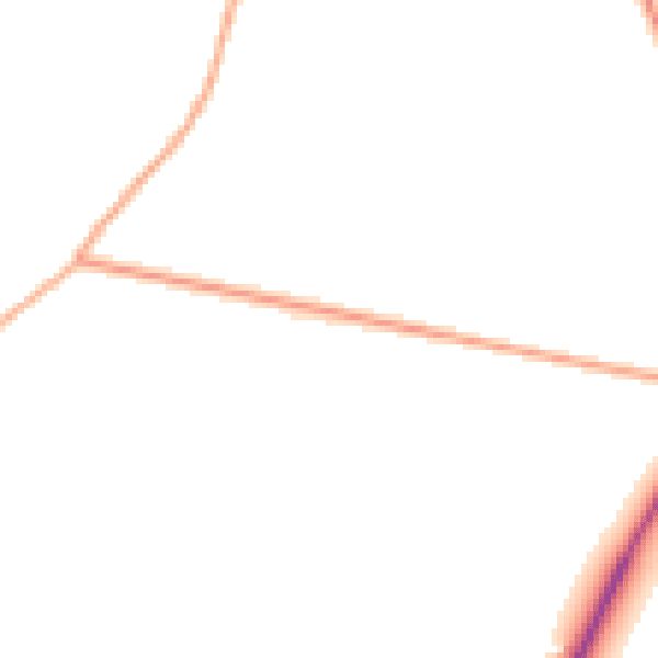 Daytime road noise heatmap for PE14 0NU