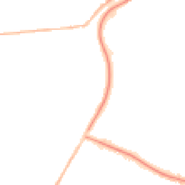Night-time road noise heatmap for PE14 0SR