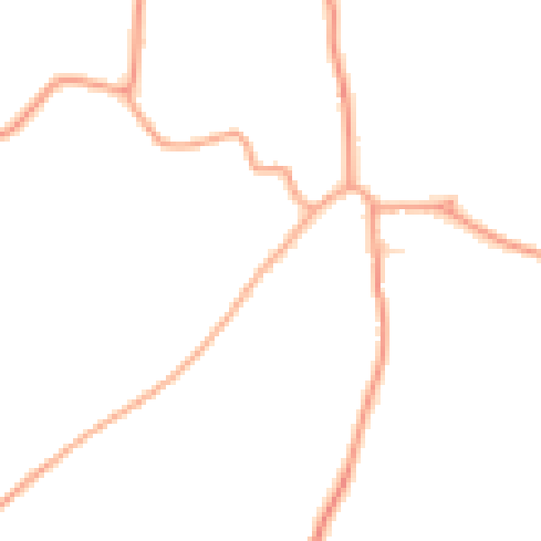 Daytime road noise heatmap for PE14 7HY