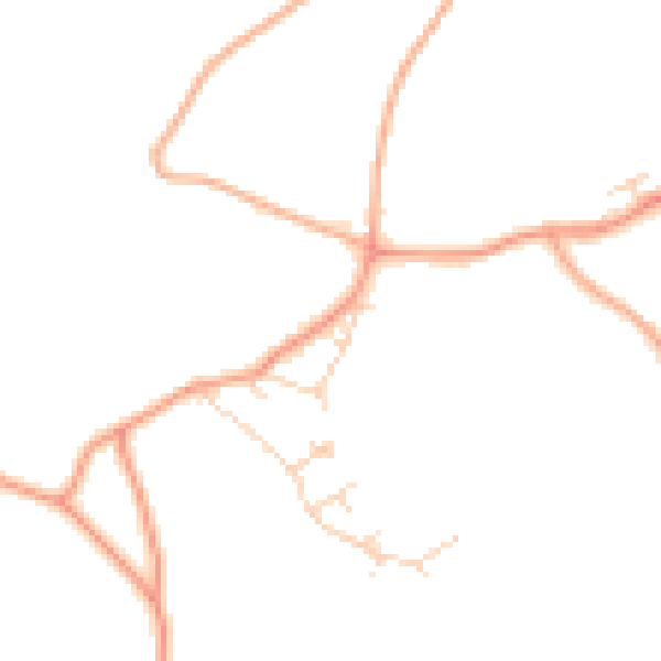 Daytime road noise heatmap for PE14 7ND