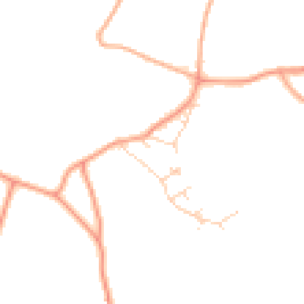 Daytime road noise heatmap for PE14 7NQ