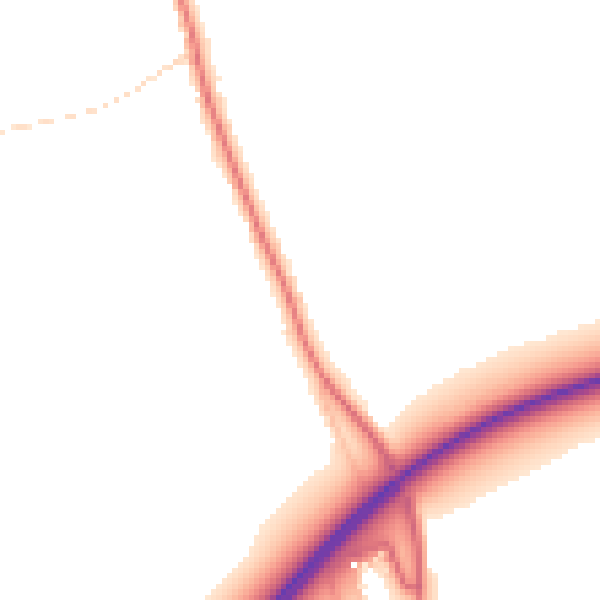 Daytime road noise heatmap for PE14 7QL