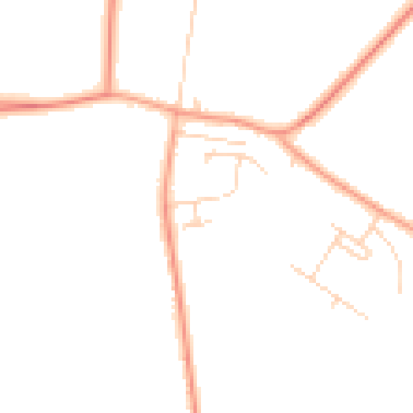 Daytime road noise heatmap for PE14 7SF
