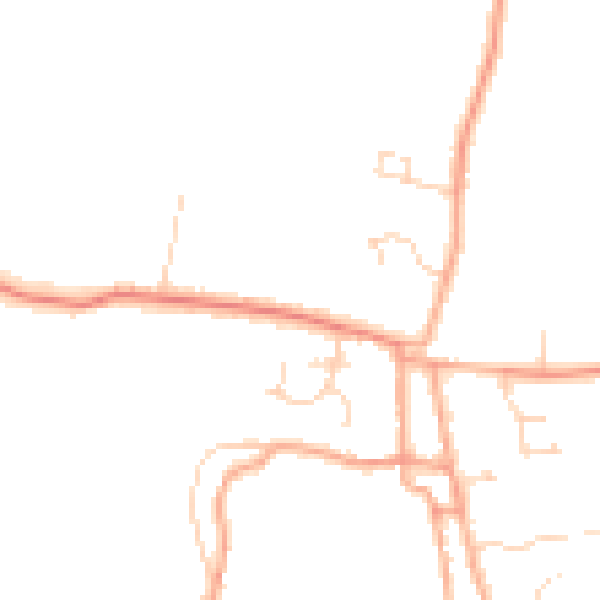 Daytime road noise heatmap for PE14 8AB
