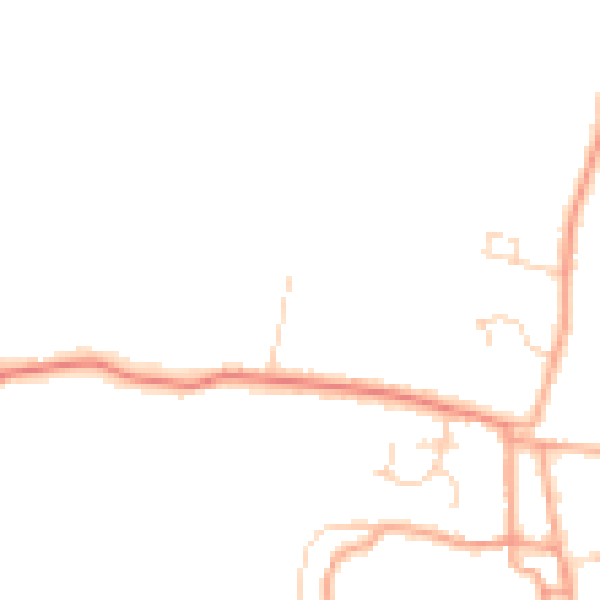 Daytime road noise heatmap for PE14 8AE