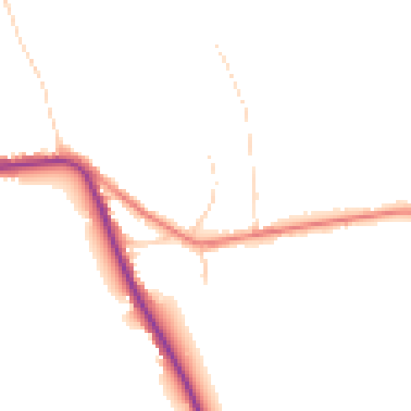 Daytime road noise heatmap for PE14 8AJ