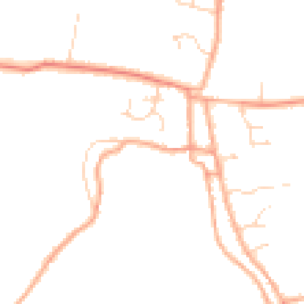Daytime road noise heatmap for PE14 8AL