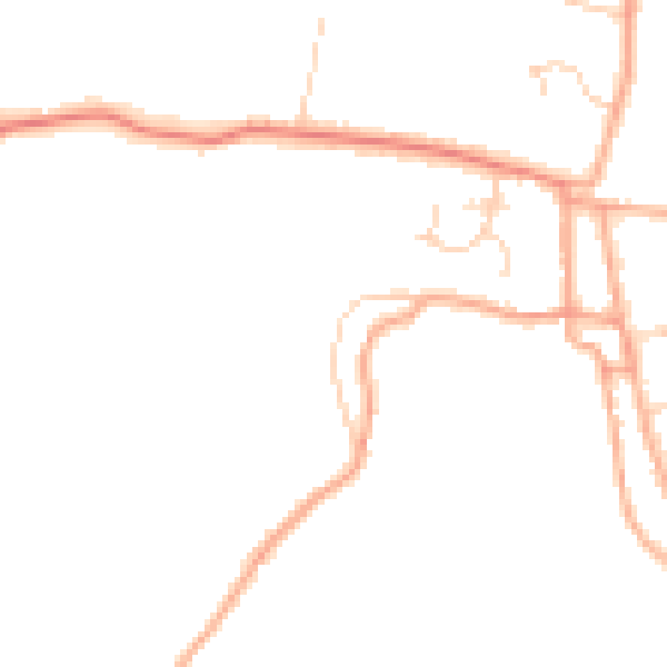 Daytime road noise heatmap for PE14 8AP