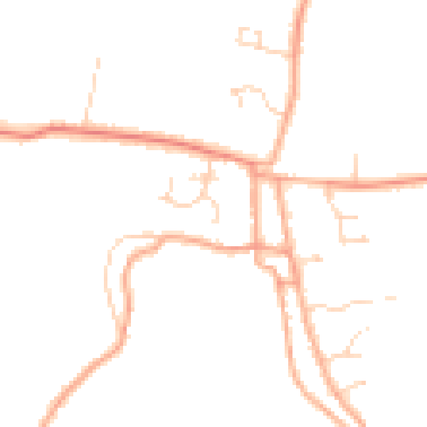 Daytime road noise heatmap for PE14 8BU
