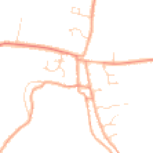 Daytime road noise heatmap for PE14 8DD