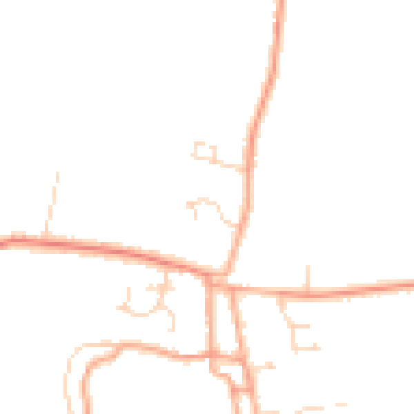 Daytime road noise heatmap for PE14 8EB