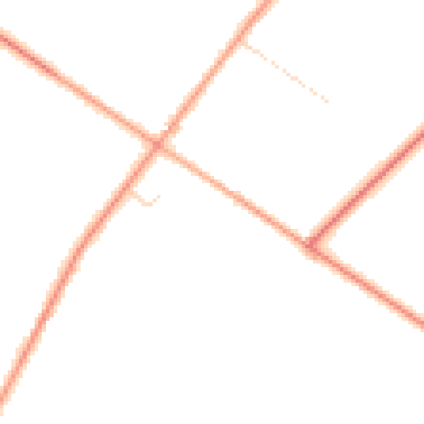 Daytime road noise heatmap for PE14 8EU