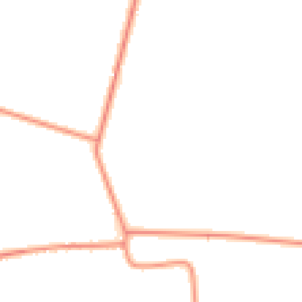 Daytime road noise heatmap for PE14 8EW