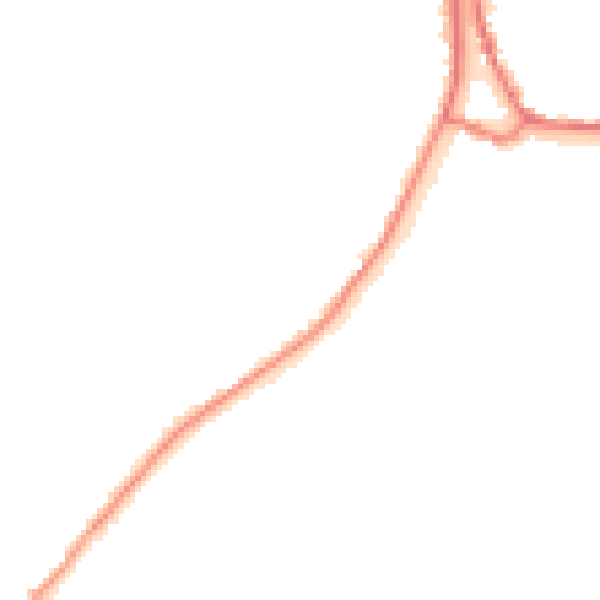 Night-time road noise heatmap for PE14 8RS
