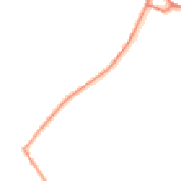 Night-time road noise heatmap for PE14 9BB