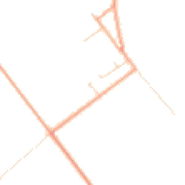 Daytime road noise heatmap for PE14 9DE