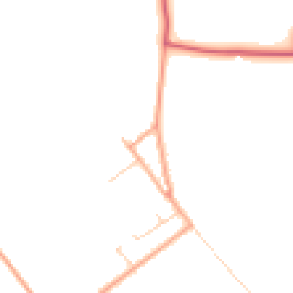 Daytime road noise heatmap for PE14 9PY