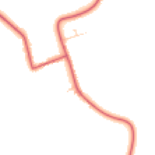 Daytime road noise heatmap for PE14 9RB