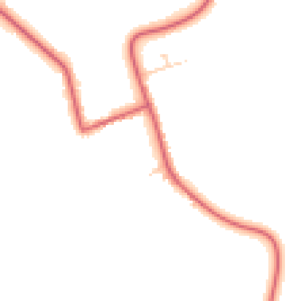 Daytime road noise heatmap for PE14 9RE