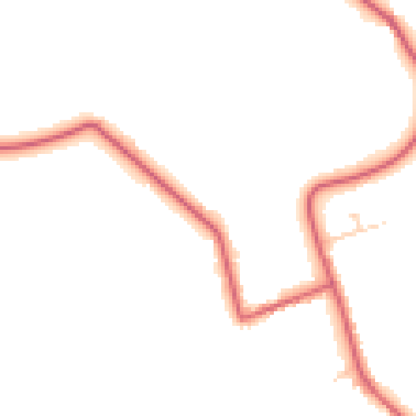 Daytime road noise heatmap for PE14 9SB