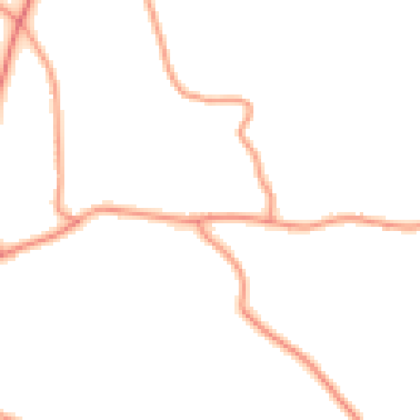 Daytime road noise heatmap for PE20 1AD