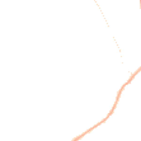 Night-time road noise heatmap for PE20 1AT