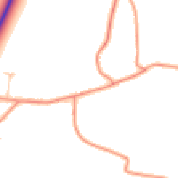Daytime road noise heatmap for PE20 1AW