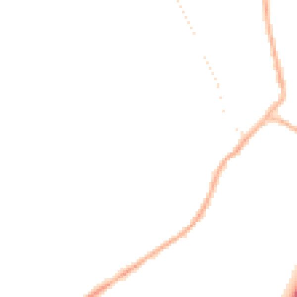 Night-time road noise heatmap for PE20 1BH