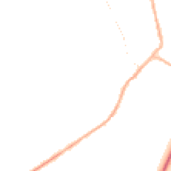 Night-time road noise heatmap for PE20 1BJ