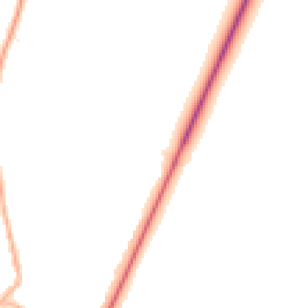 Night-time road noise heatmap for PE20 1DA