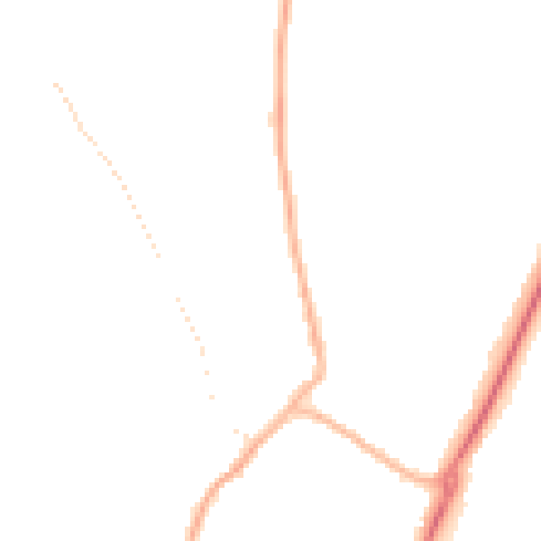 Night-time road noise heatmap for PE20 1DE