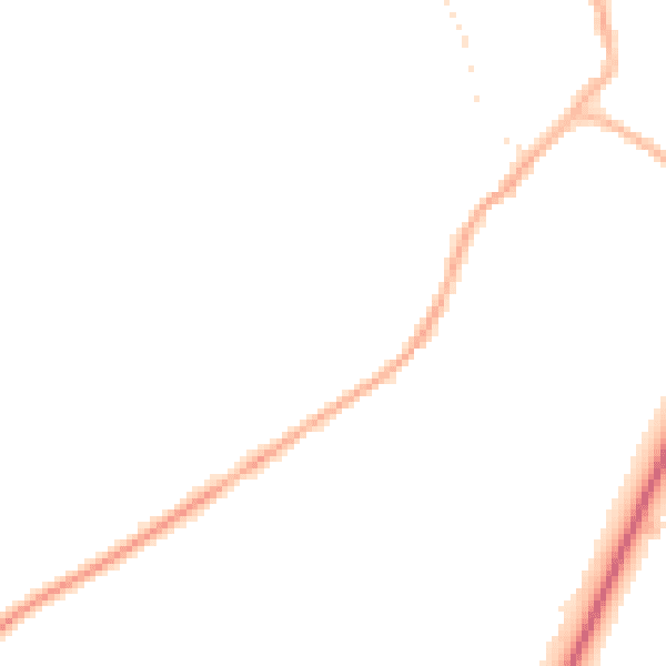 Night-time road noise heatmap for PE20 1DH
