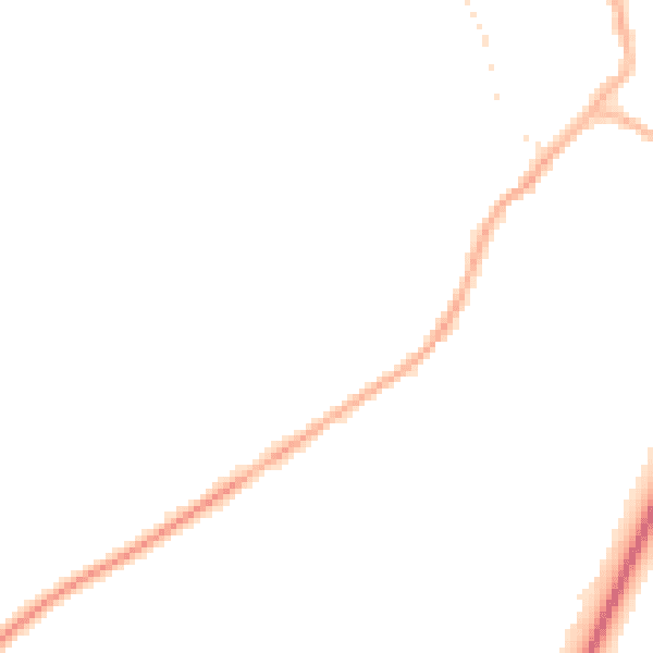 Night-time road noise heatmap for PE20 1DJ