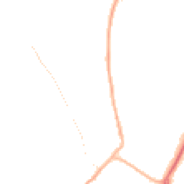 Night-time road noise heatmap for PE20 1DP