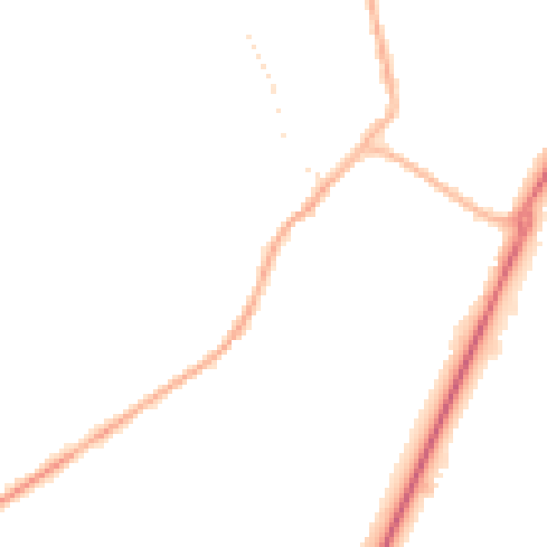Night-time road noise heatmap for PE20 1JA