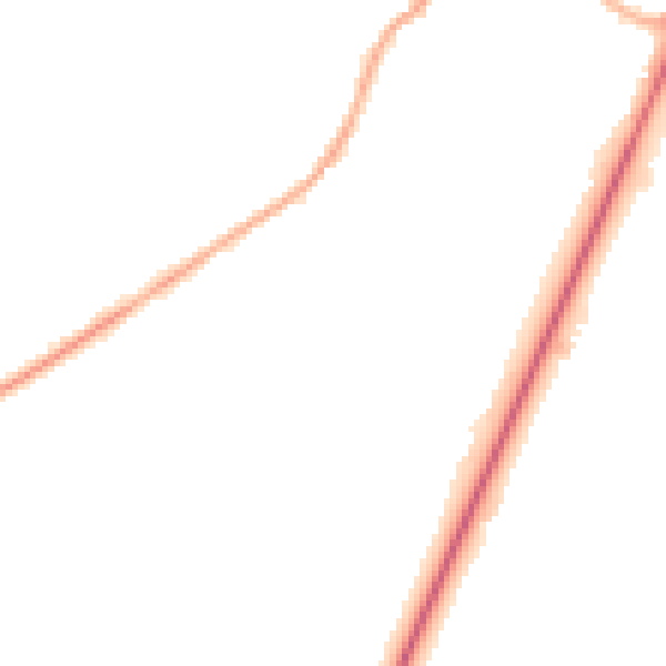 Night-time road noise heatmap for PE20 1LE