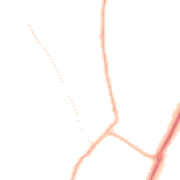 Night-time road noise heatmap for PE20 1LG