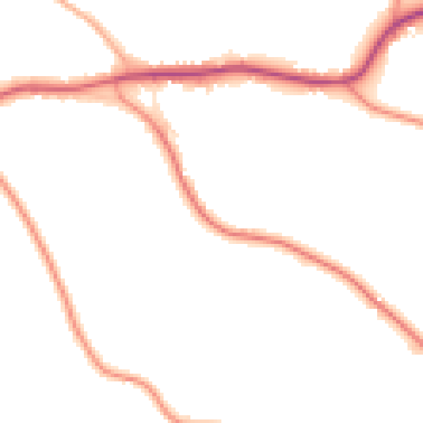 Daytime road noise heatmap for PE20 1NW