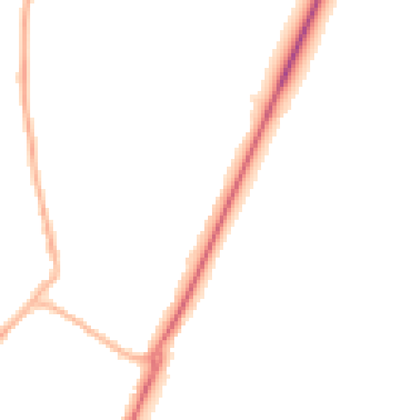 Night-time road noise heatmap for PE20 1QP