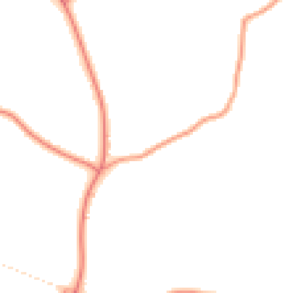 Daytime road noise heatmap for PE20 1RY