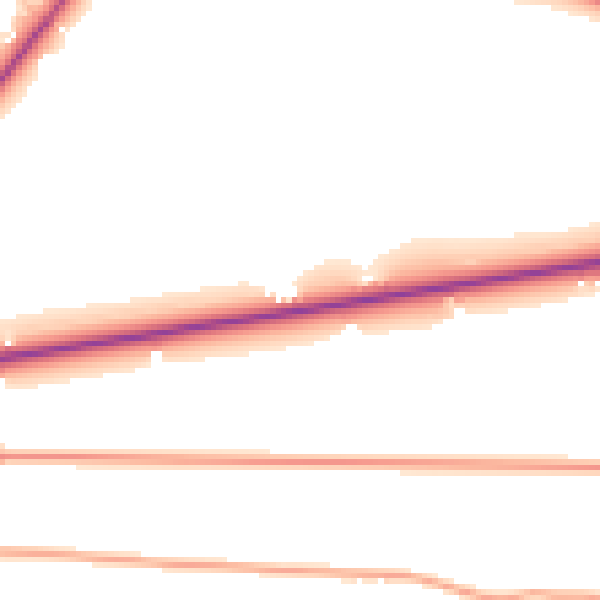 Daytime road noise heatmap for PE20 1SQ