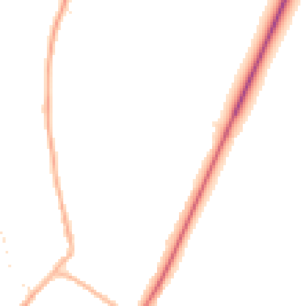 Night-time road noise heatmap for PE20 1XQ