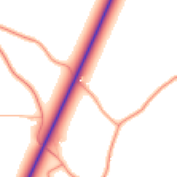 Daytime road noise heatmap for PE20 2AG